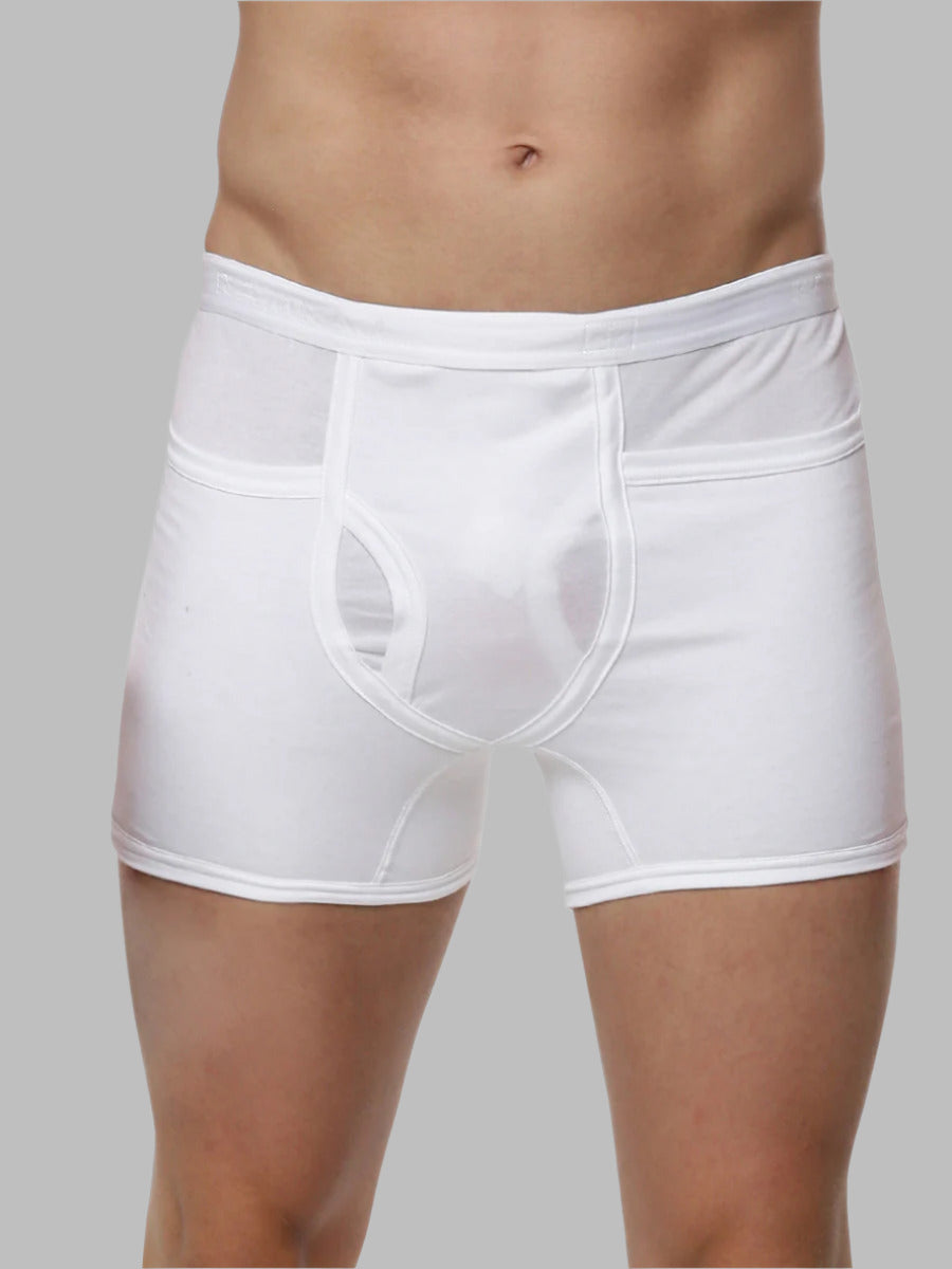 Soft Combed Fine Jersy White Pocket Trunks Target (2PCs Pack)