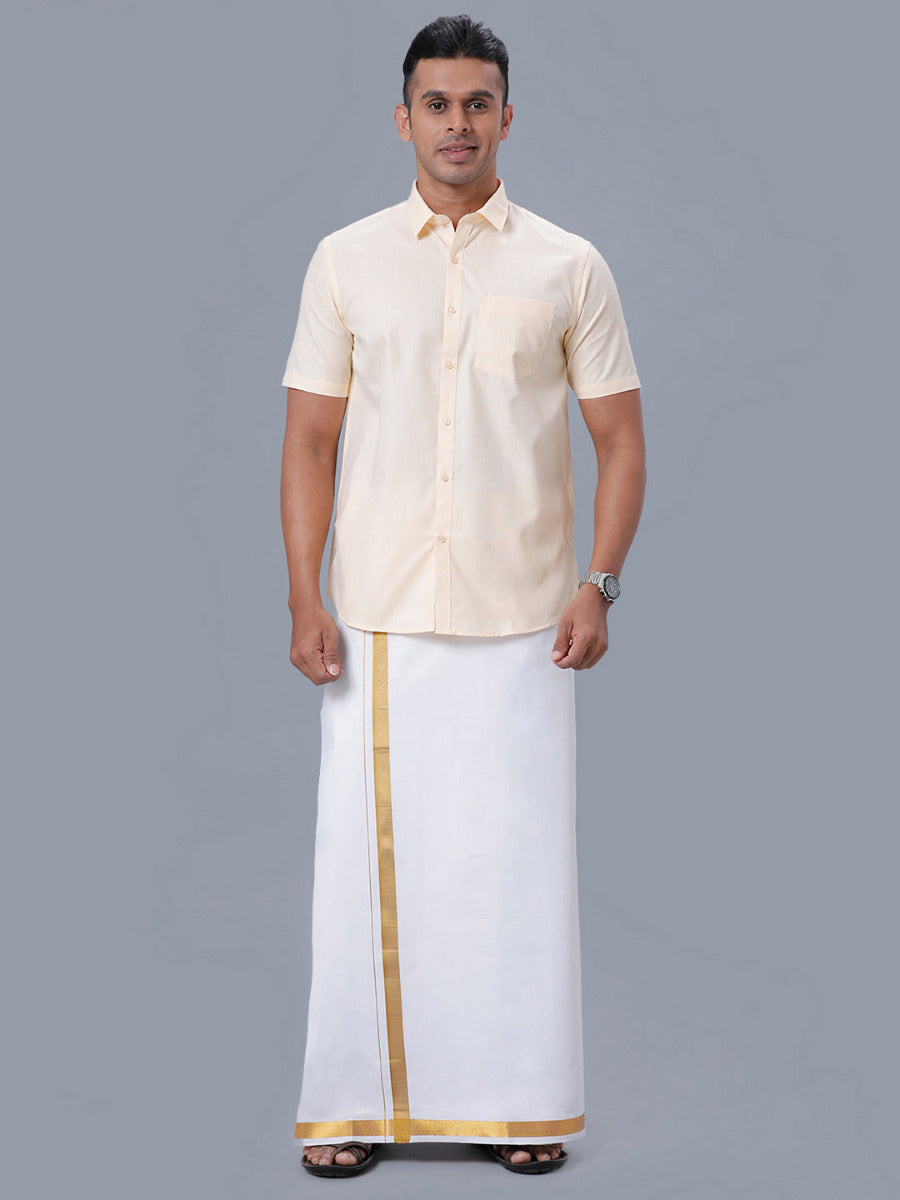 Mens Cotton Formal Half Sleeves Sandal Shirt T1 GC12