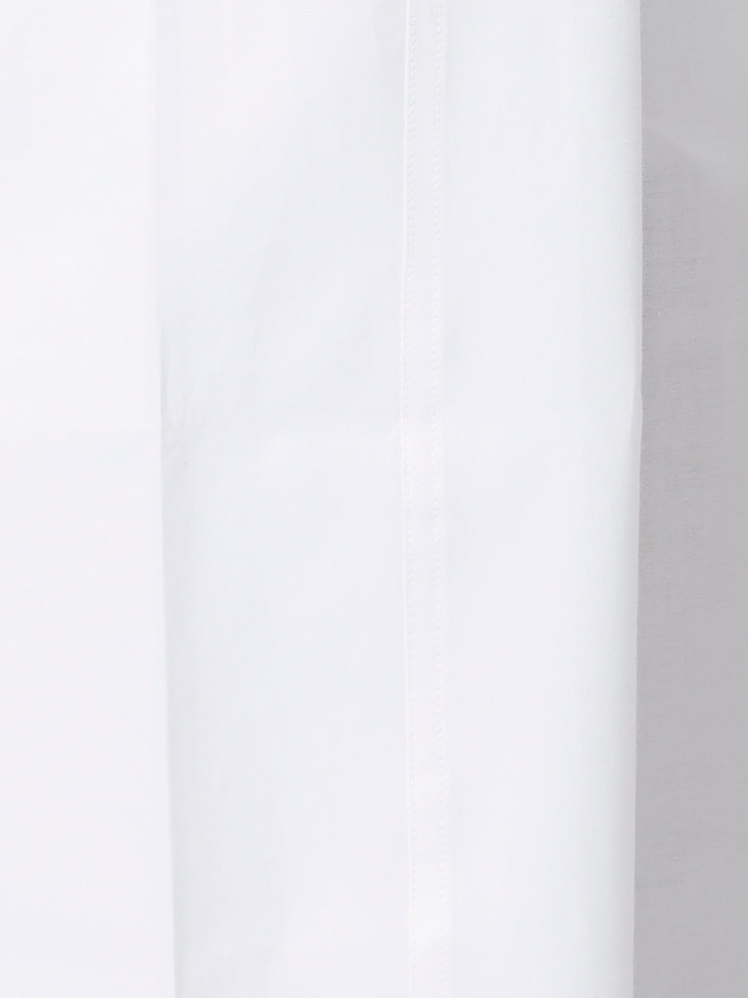 Mens Cotton Full Sleeve White Medium Kurta Top with Stitched Prayer Dhoti Combo-Zoom view