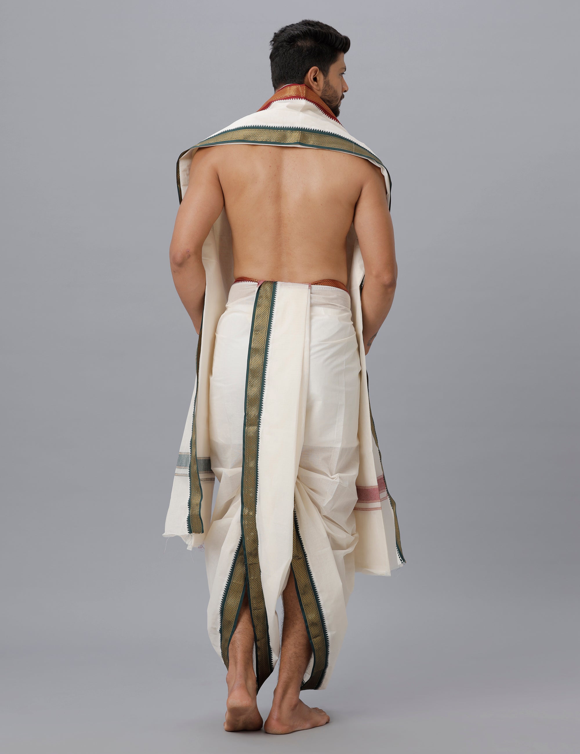 Panchakacham with Angavasthram 5 Khan Jari Pet Kora (10+6)