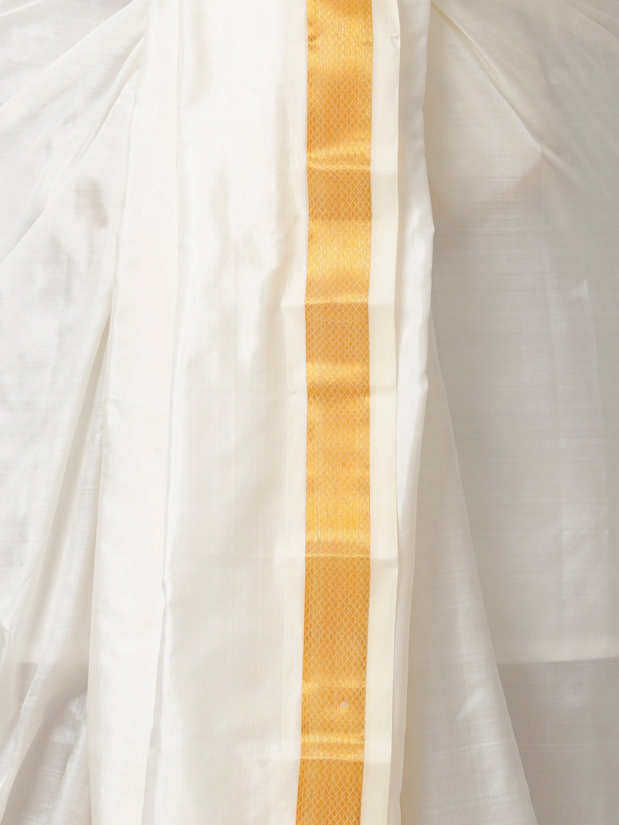 Mens Silk 80K 1 1/2" Panchakacham & Towel (9+5) Prasanthi-Zoom view