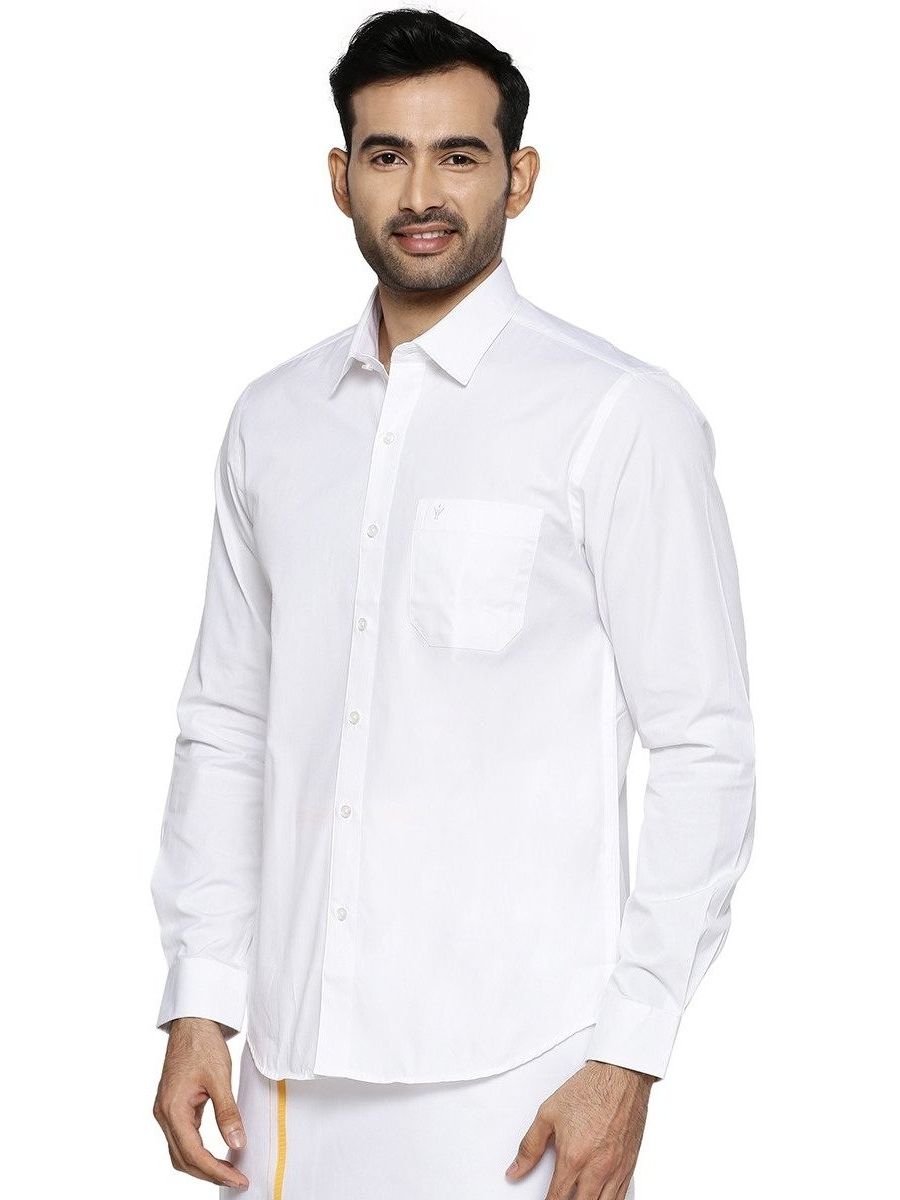 ramraj cotton white shirt