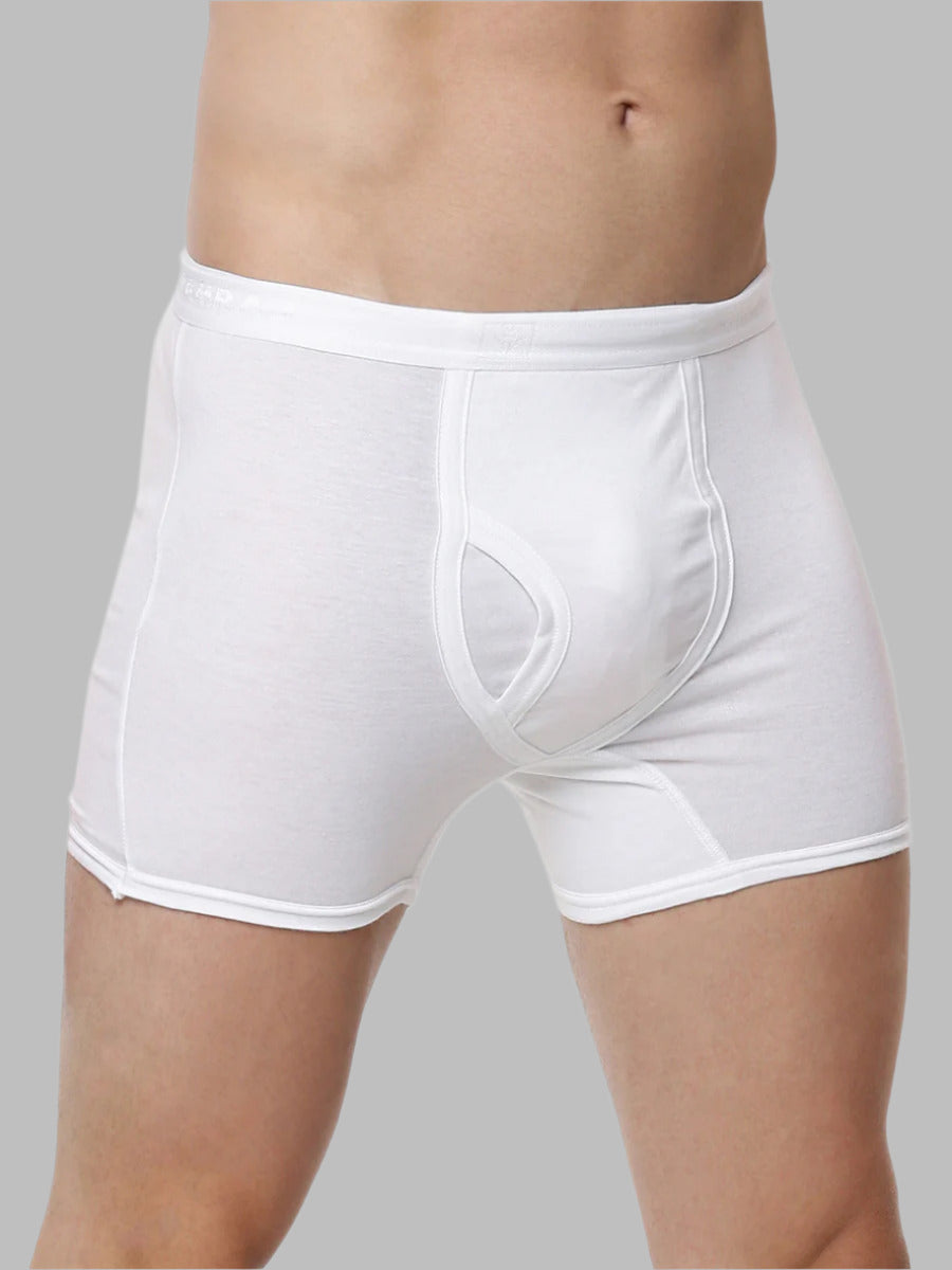 Soft Combed Fine Jersy White Trunk without Pocket Target (2PCs Pack)-Side view