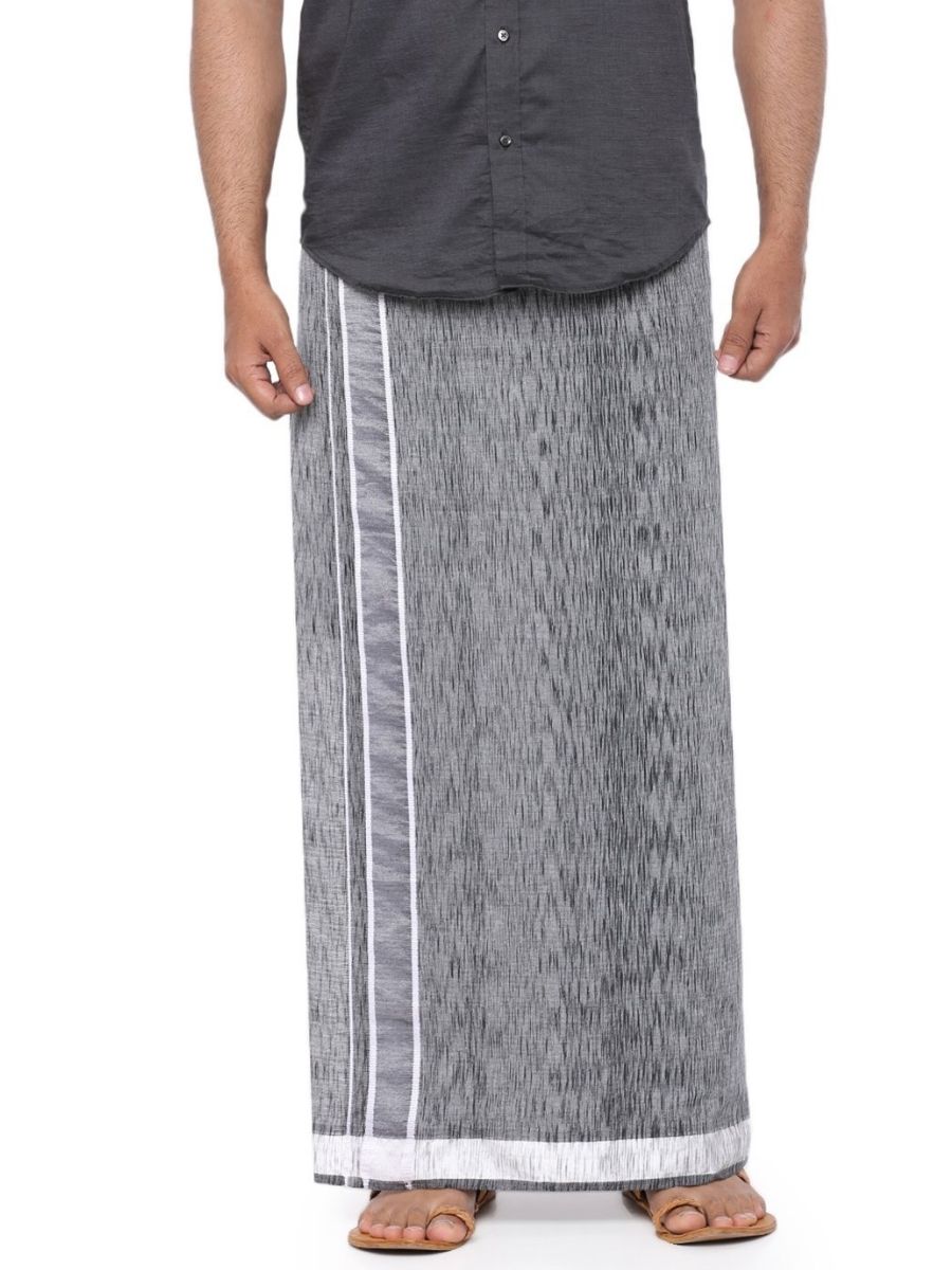 Mens Single Dhoti Nitro Slub Grey