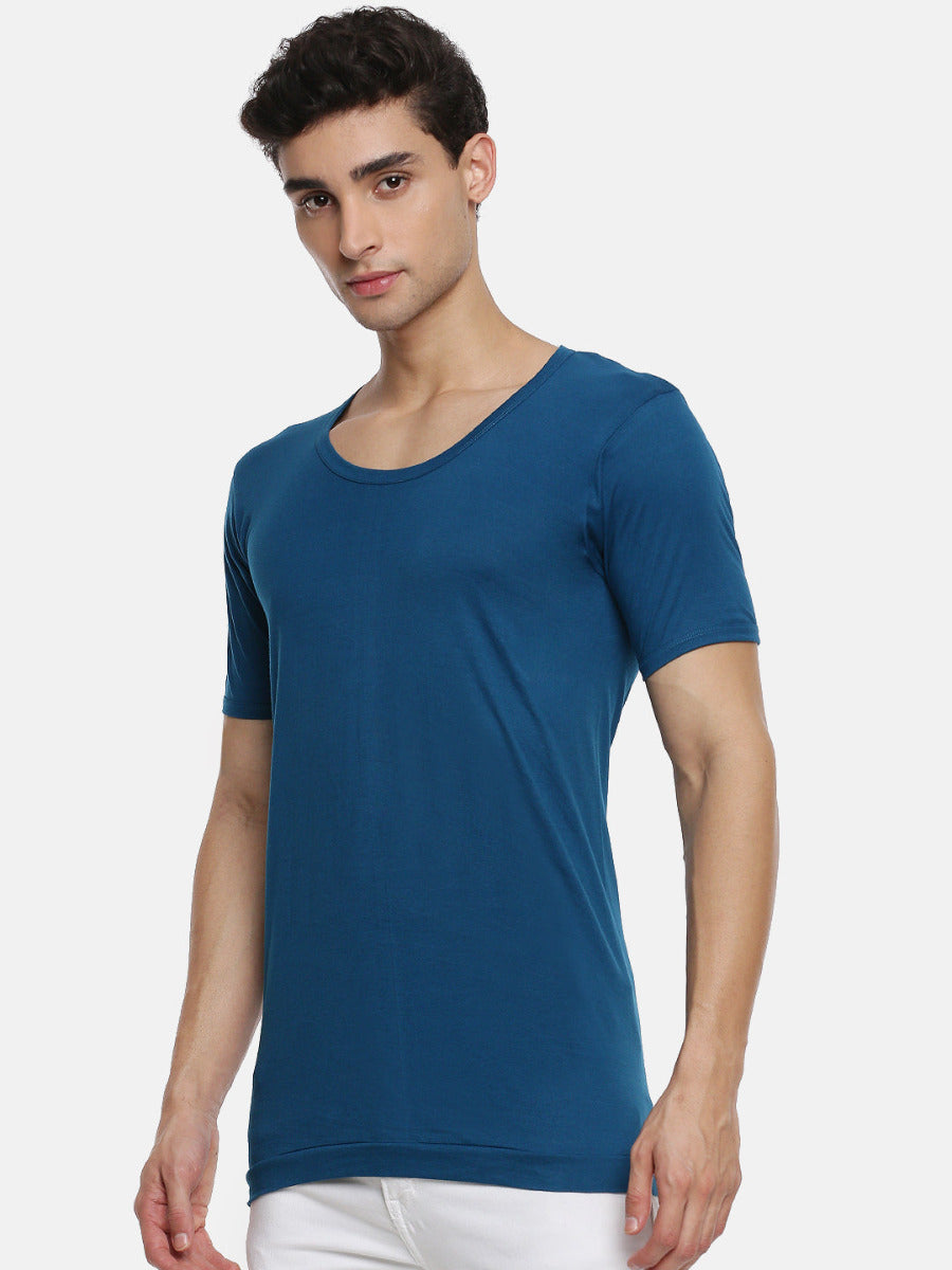 Mens Fine Cotton Color Sleeve Banian RNS Sukra (2 PCs Pack)-Side view