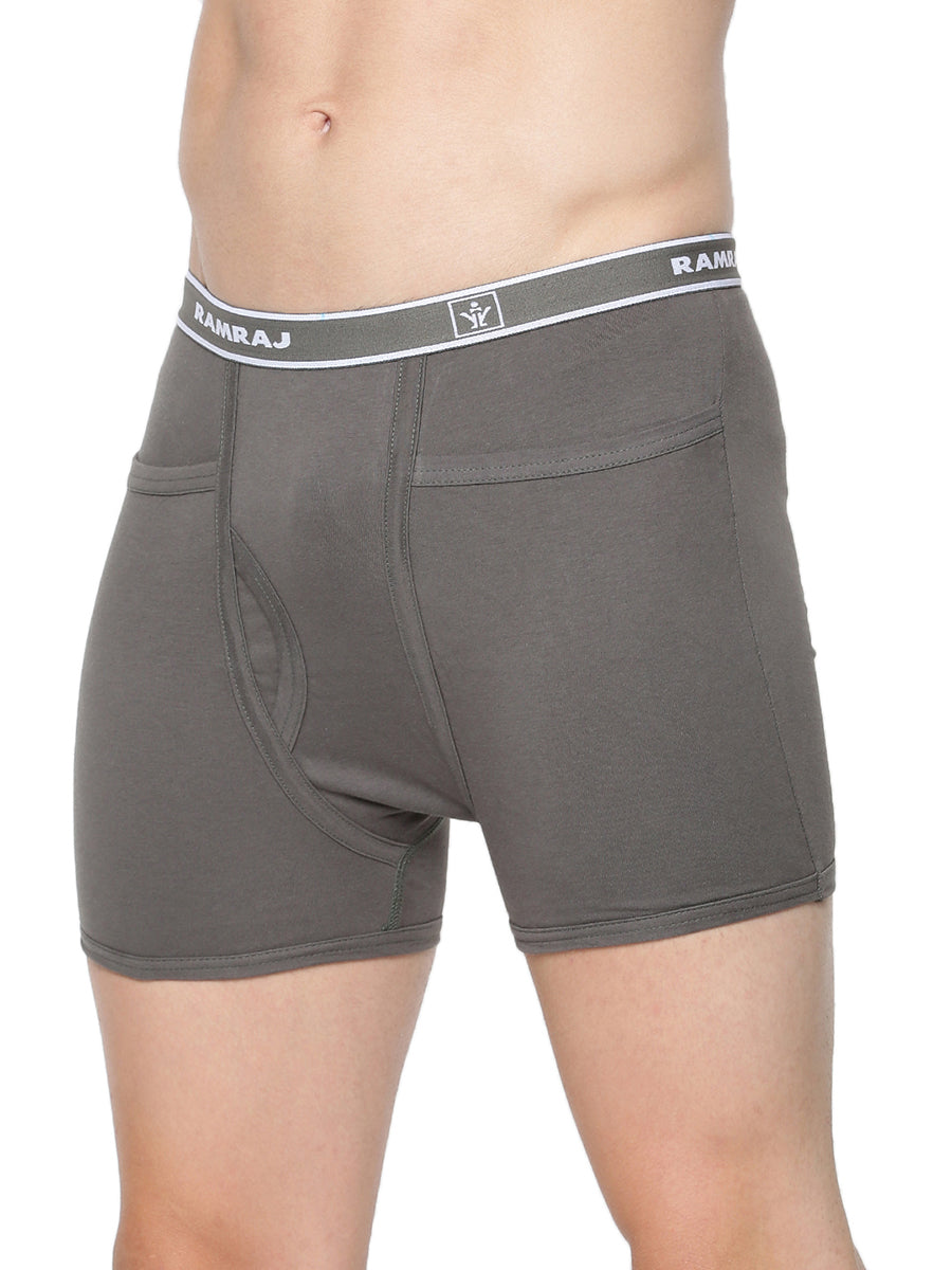 Cotton Back Patti 2 Pocket Trunk Fine Softex (2PCs Pack)-Grey