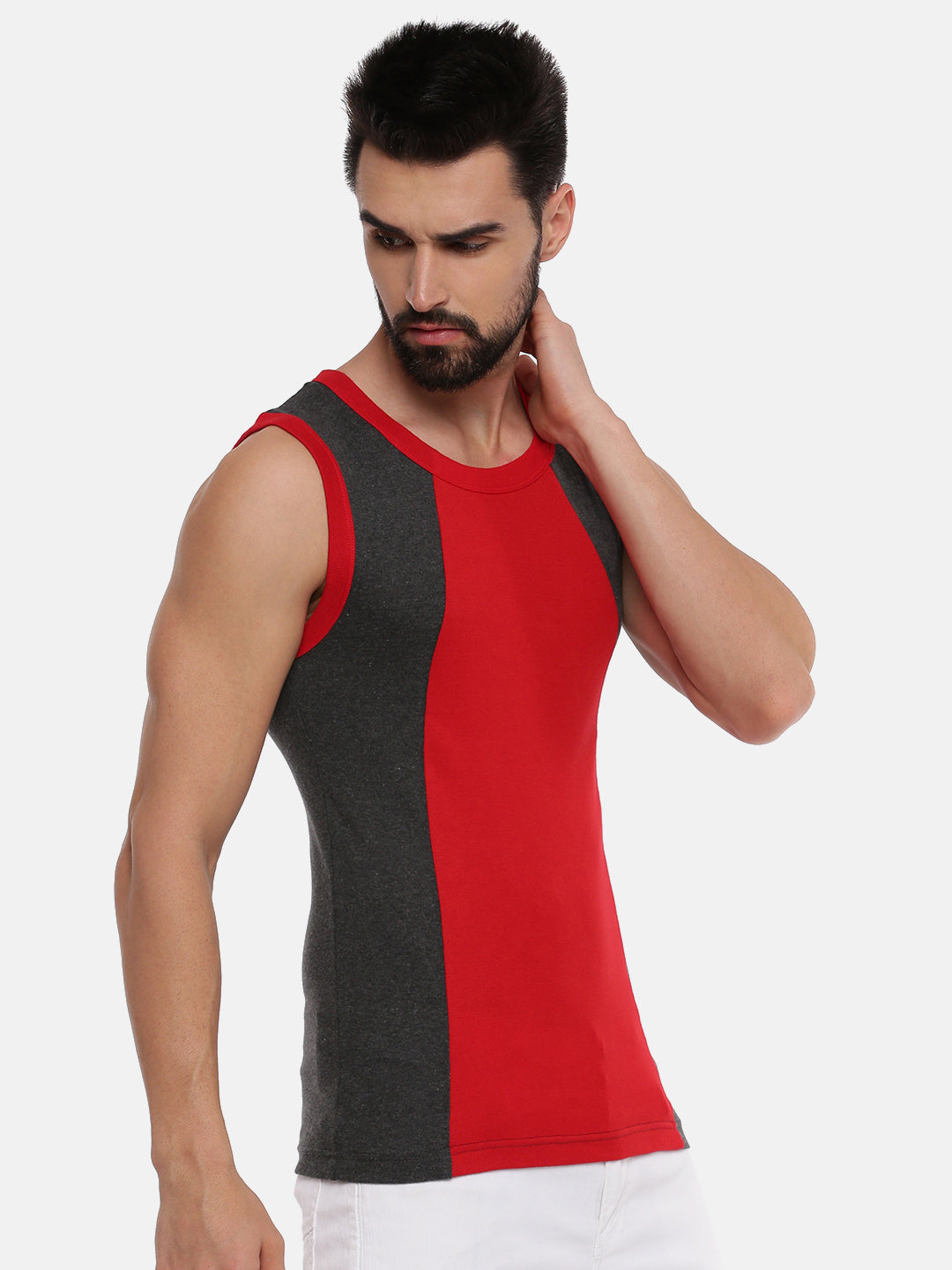 Mens Cotton Gym Vest Color Archery RNBS 5006 (2 PCs Pack)-Side alternative view