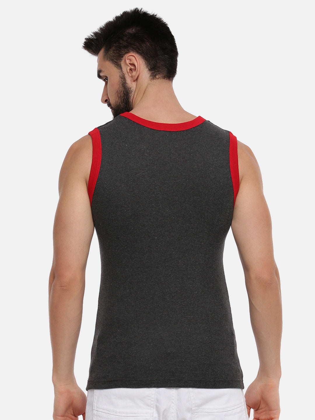 Mens Cotton Gym Vest Color Archery RNBS 5006 (2 PCs Pack)-Backview