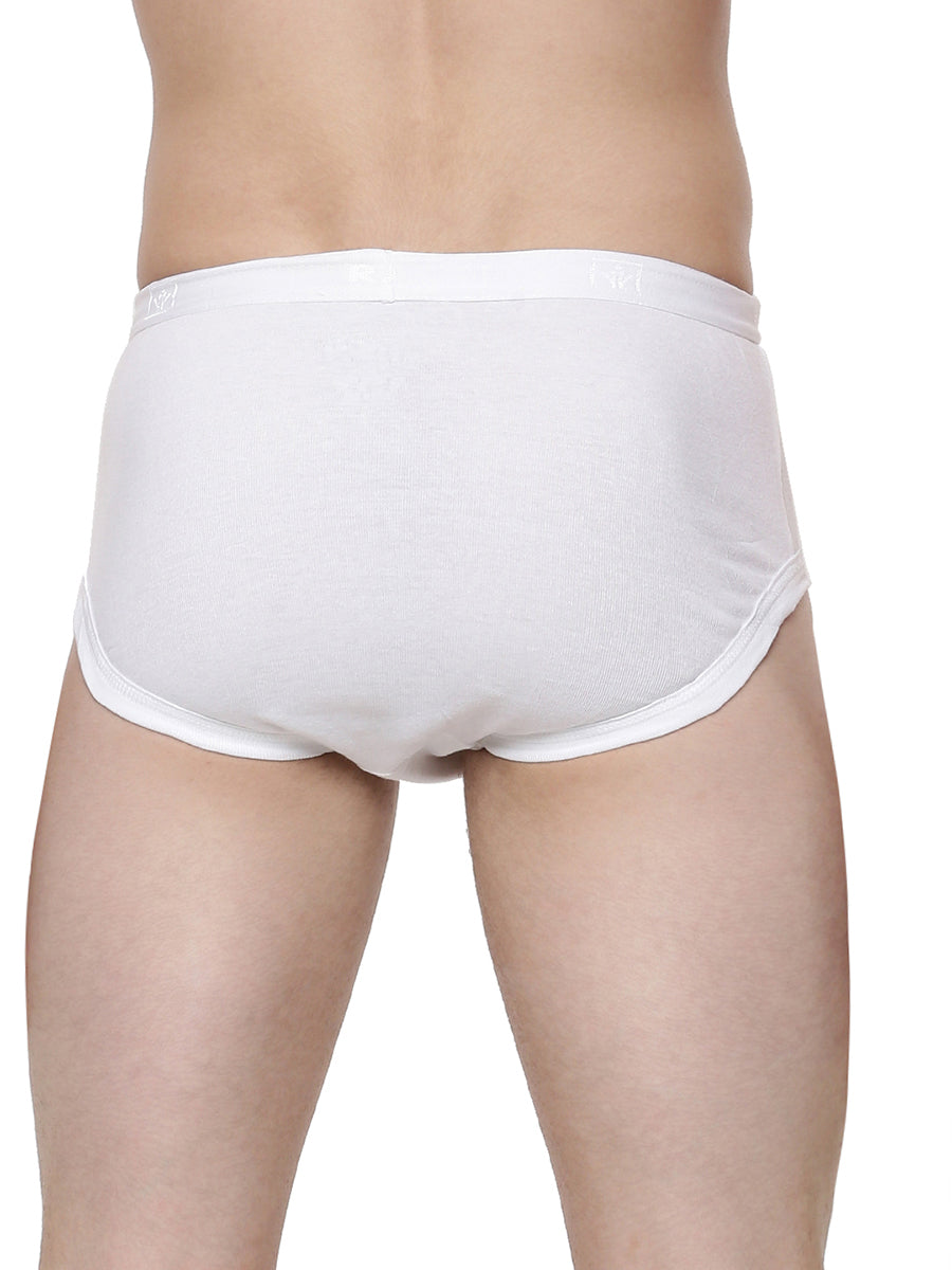 Soft Combed Rib Snug fit Breif Outer Elastic Arrow Y (2PCs Pack)-Back view