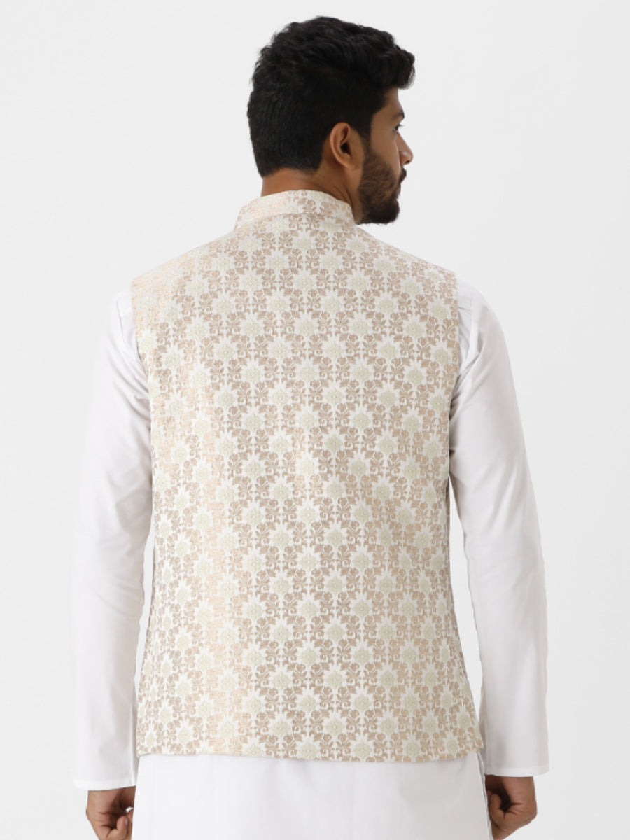 Mens Fancy Ethnic Jacket Sandal-Back view