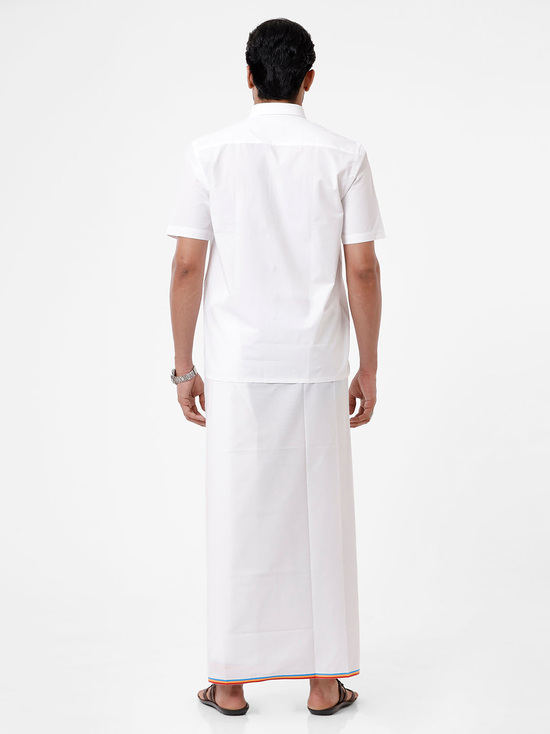 100% Cotton Political Dhoti - PMK -Back view