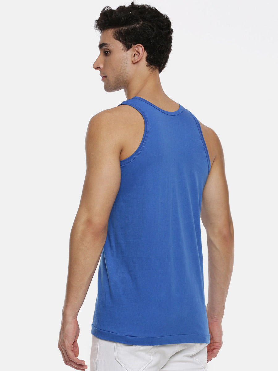 Mens Fine Cotton Color Banian RN Sukra (2 PCs Pack)-Back alternative view