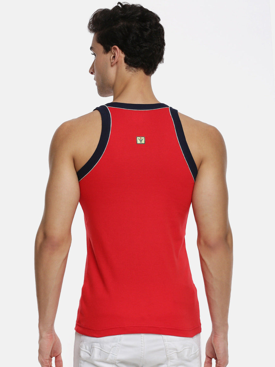 Mens Cotton Gym Vest RN Color Archery RN 5001 (2 PCs Pack)-Back view