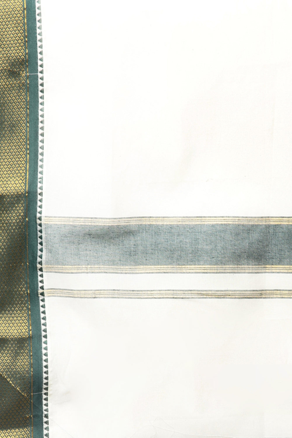 Mens Panchakacham Dhoti with Angavasthram 10 khan Jaripet Kora-Zoom view