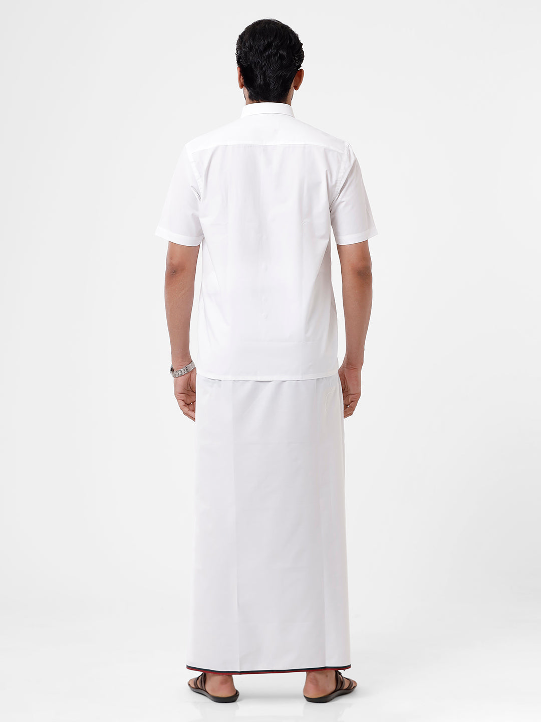 100% Cotton Political Dhoti - DMK -Back view