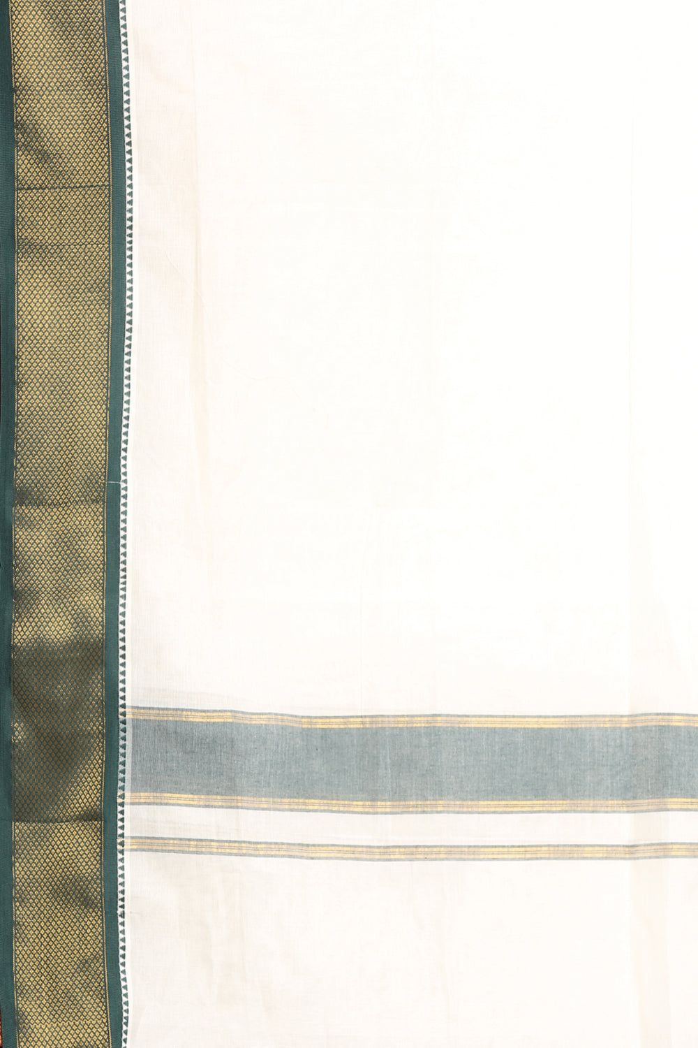 Mens Panchakacham Dhoti with Angavasthram 16 khan Jaripet Kora