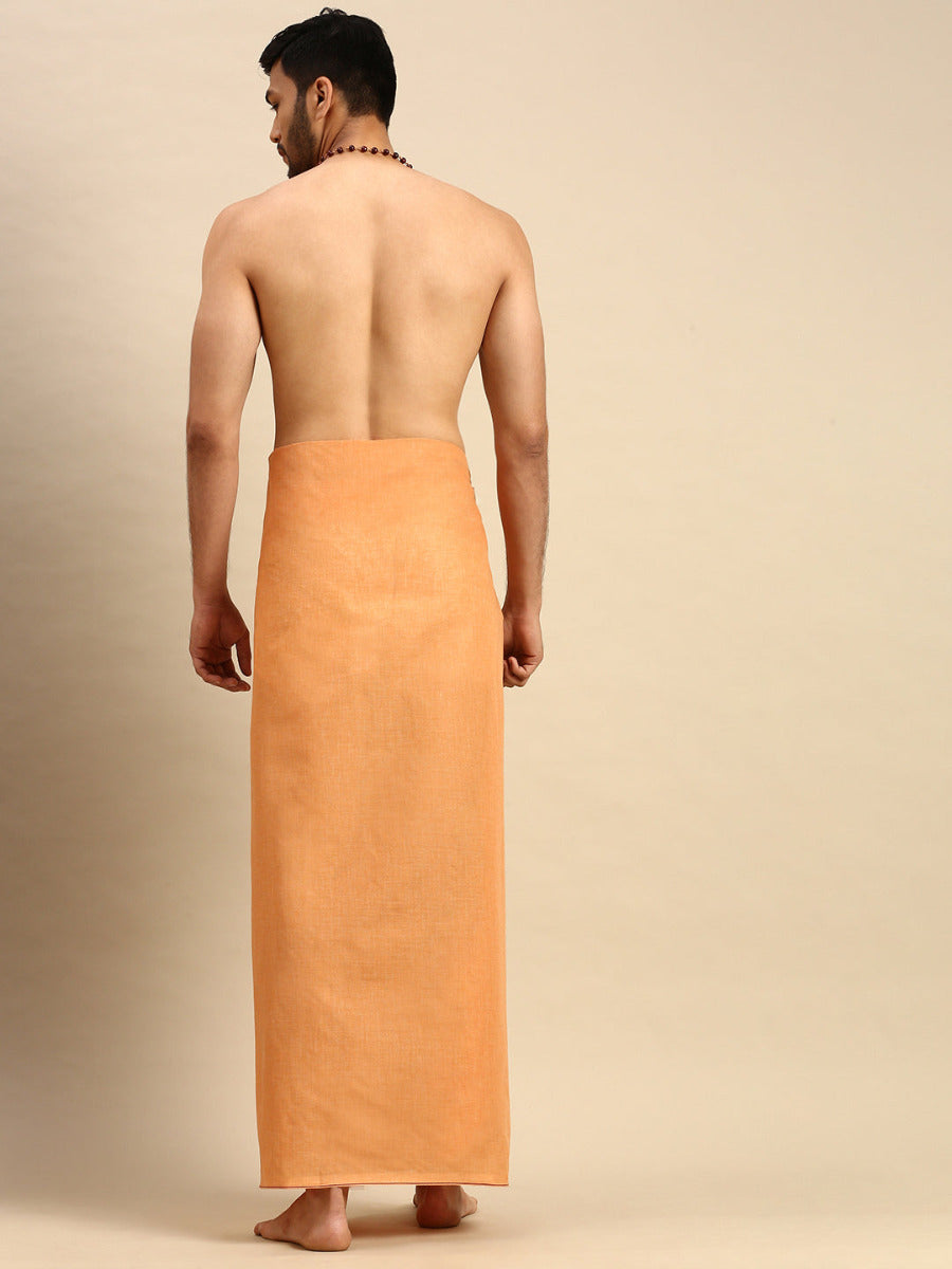 Mens Colour Dhoti with Small Border Bhakta Kavi-Back view