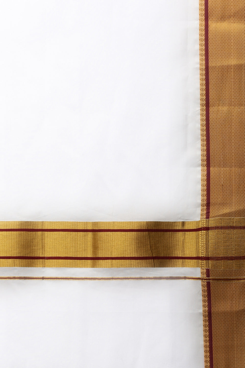 Mens Panchakacham Dhoti with Angavasthram Poornakumbam Fancy-Zoom view