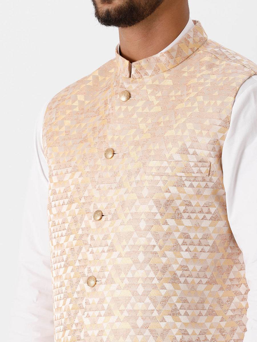 Mens Fancy Embossed Ethnic Jacket Sandal-Zoom view