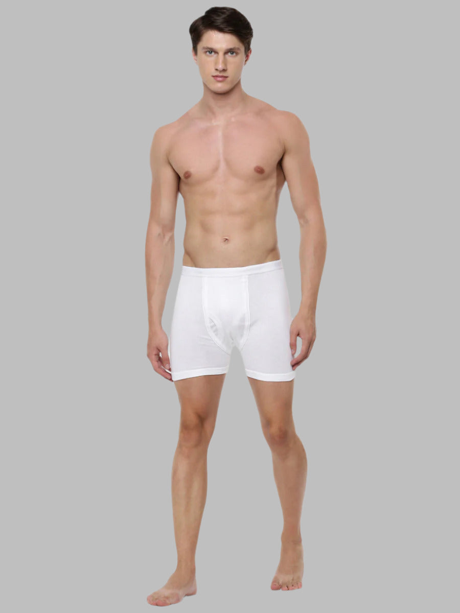 Soft Combed Rib White Trunk without Pocket Arrow (2PCs Pack)-Full view