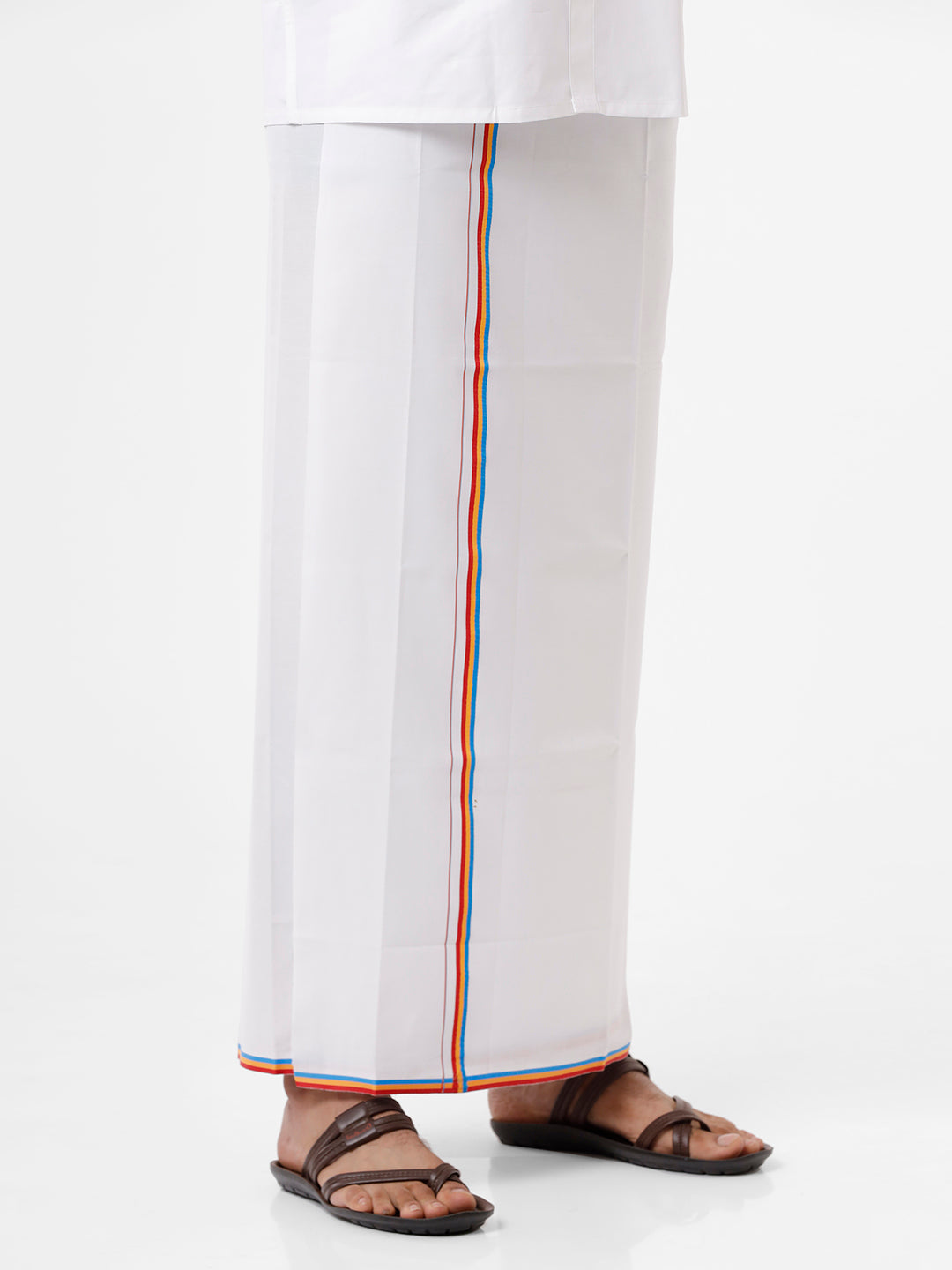 100% Cotton Political Dhoti - PMK-Side view
