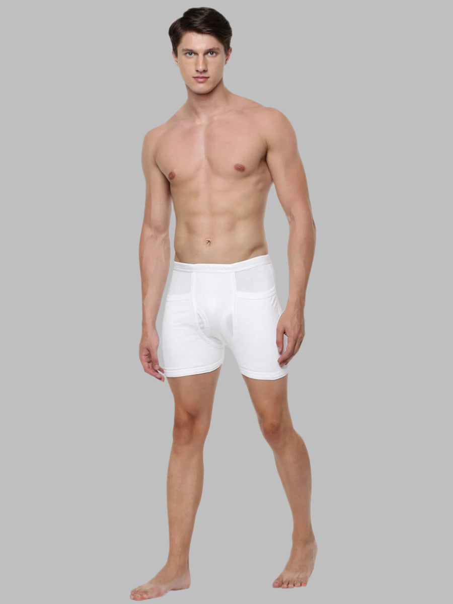 Soft Combed Rib White Pocket Trunks Arrow (2PCs Pack)-Full view