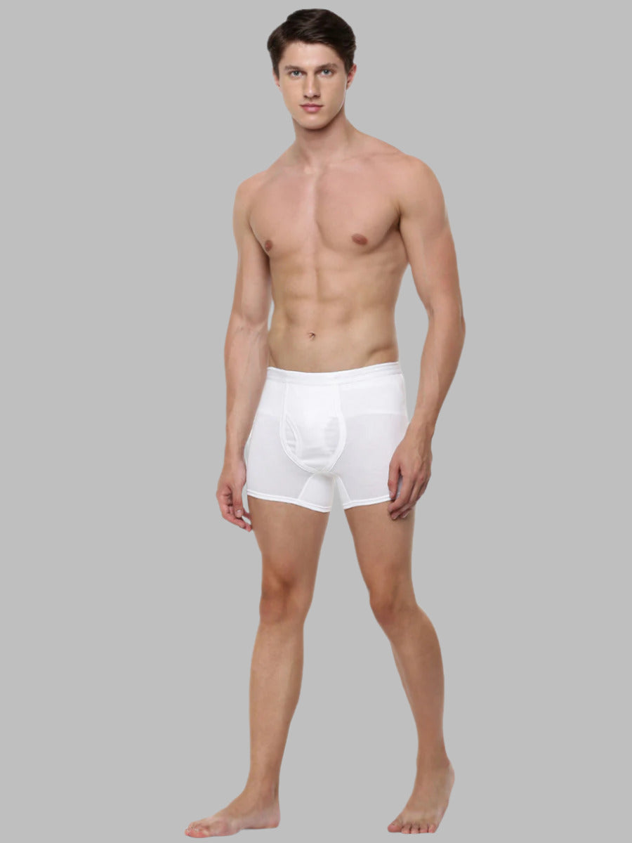 Soft Combed Fine Jersy White Trunk without Pocket Target (2PCs Pack)-Full view