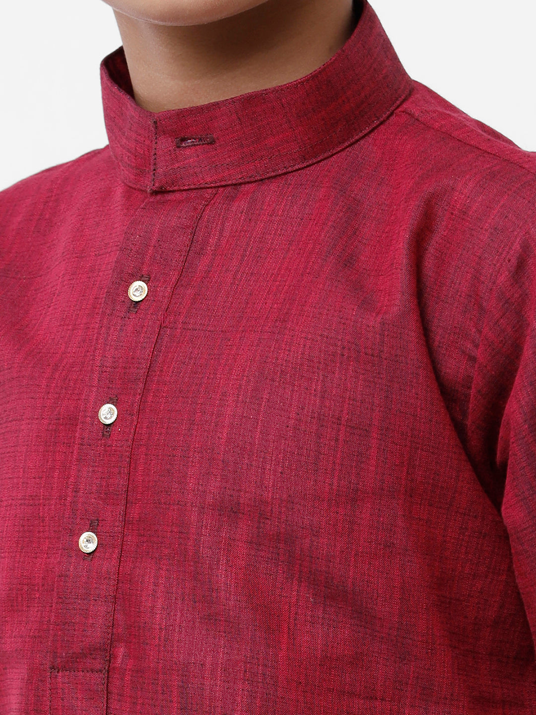 Boys Fantastic Kurta & White Dhoti Set Maroon FS7-Zoom view