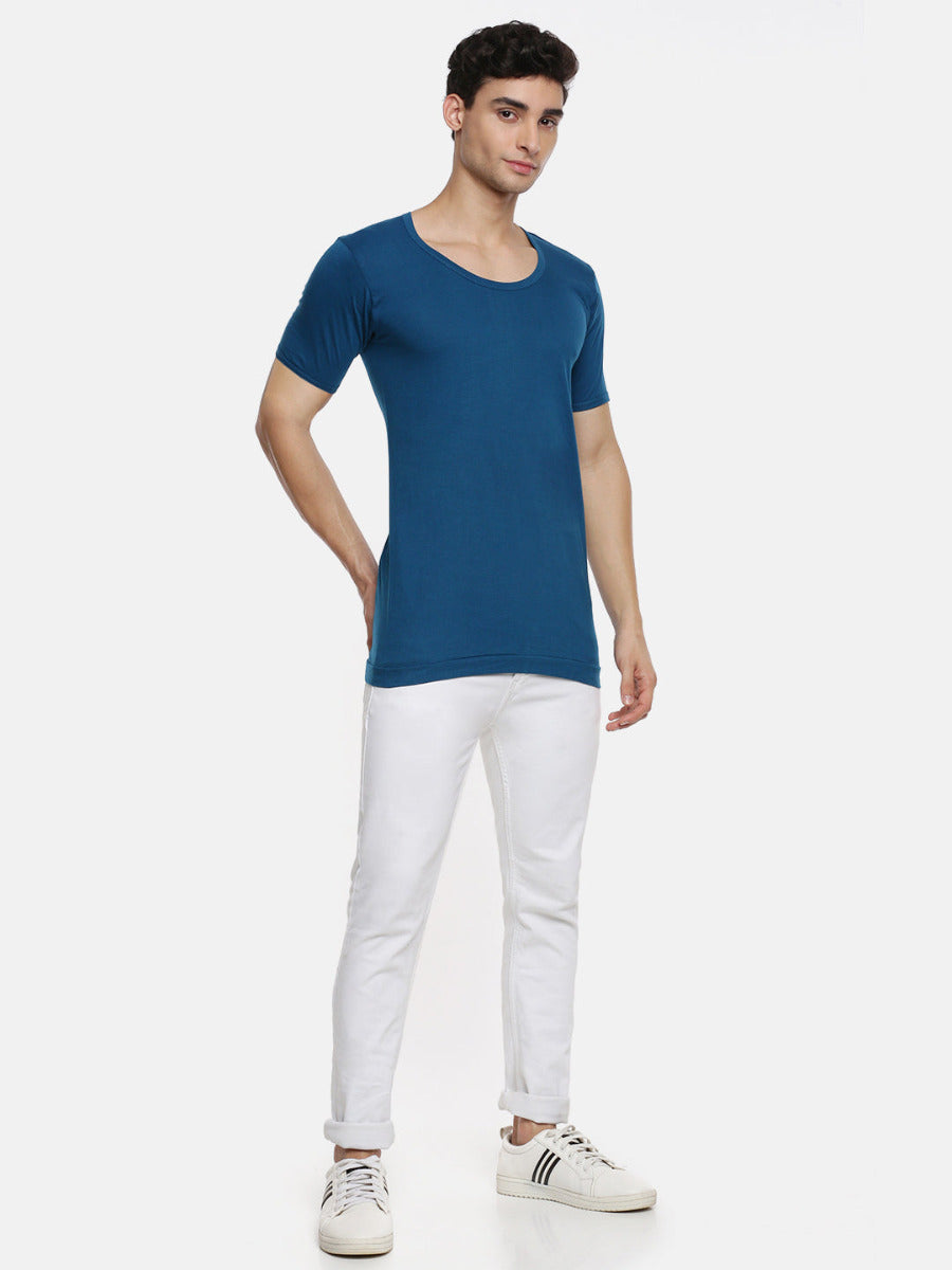 Mens Fine Cotton Color Sleeve Banian RNS Sukra (2 PCs Pack)-Full view