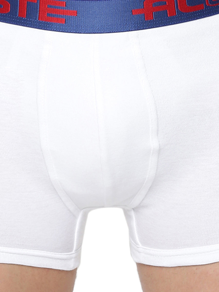 Combed Rib Spandex Outer Elastic Shorts White Acoste 1014 (2PCs Pack)-Zoom alternative view