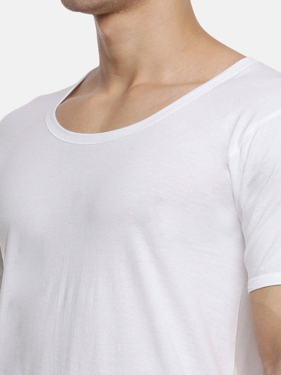 Rich Soft Cotton Classic Knitting White Banian RNS Romex Value Pack-Zoom view