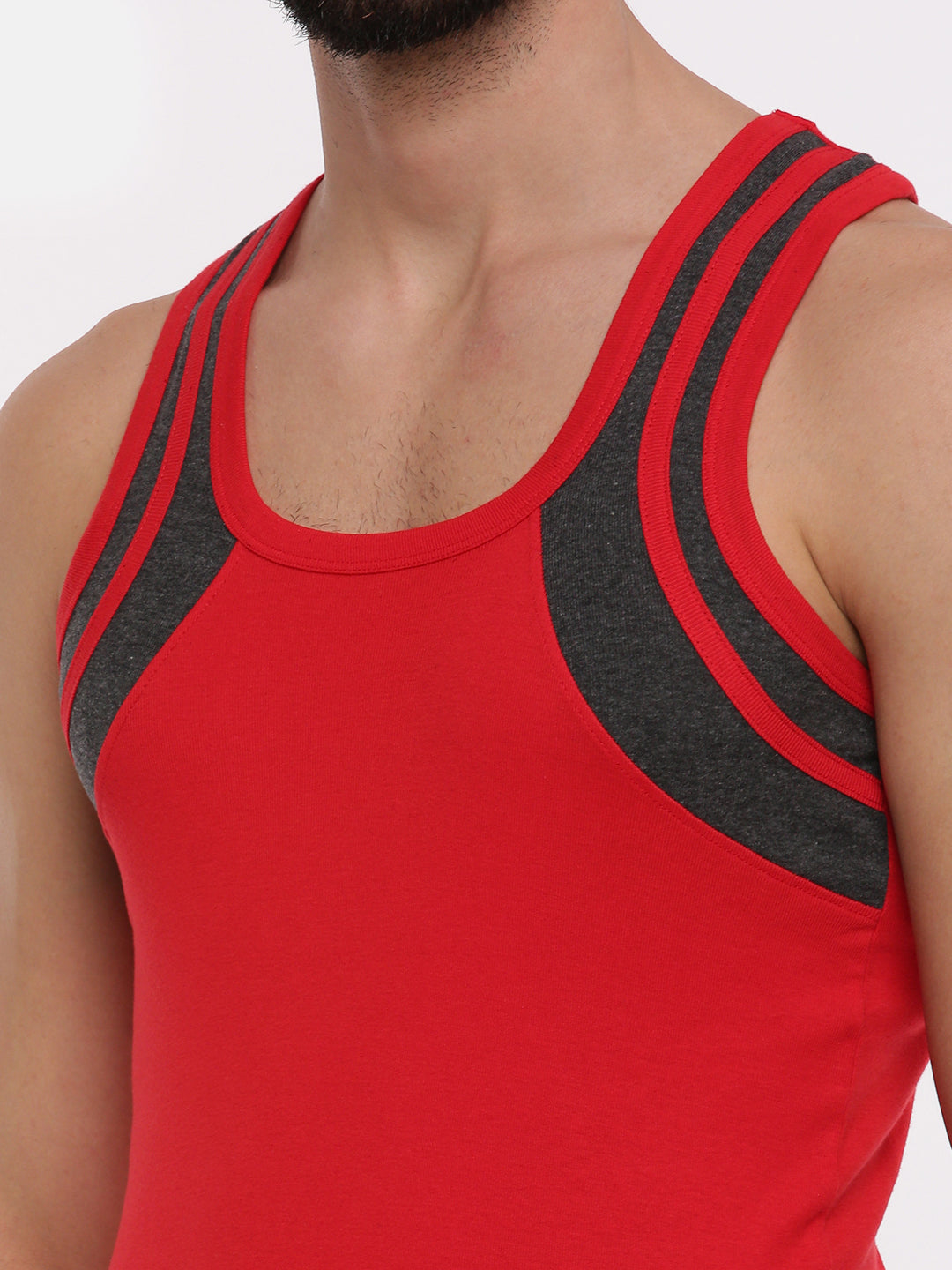 Mens Cotton Gym Vest Color Archery RN 5004 (2 PCs Pack)-Zoomview