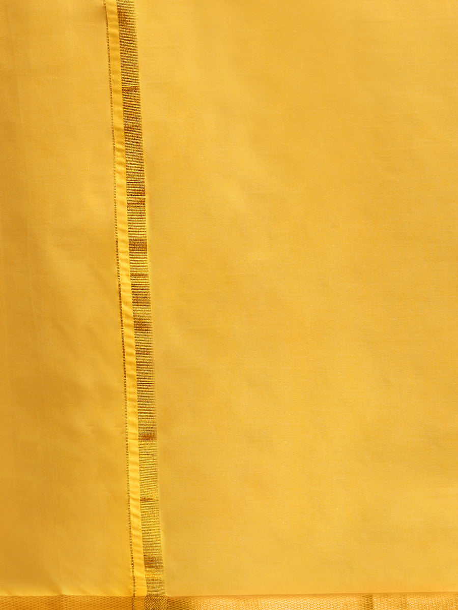 Mens Color Dhoti with 3/4" Gold Jari Border Cosmic 2 GLD-Zoom view