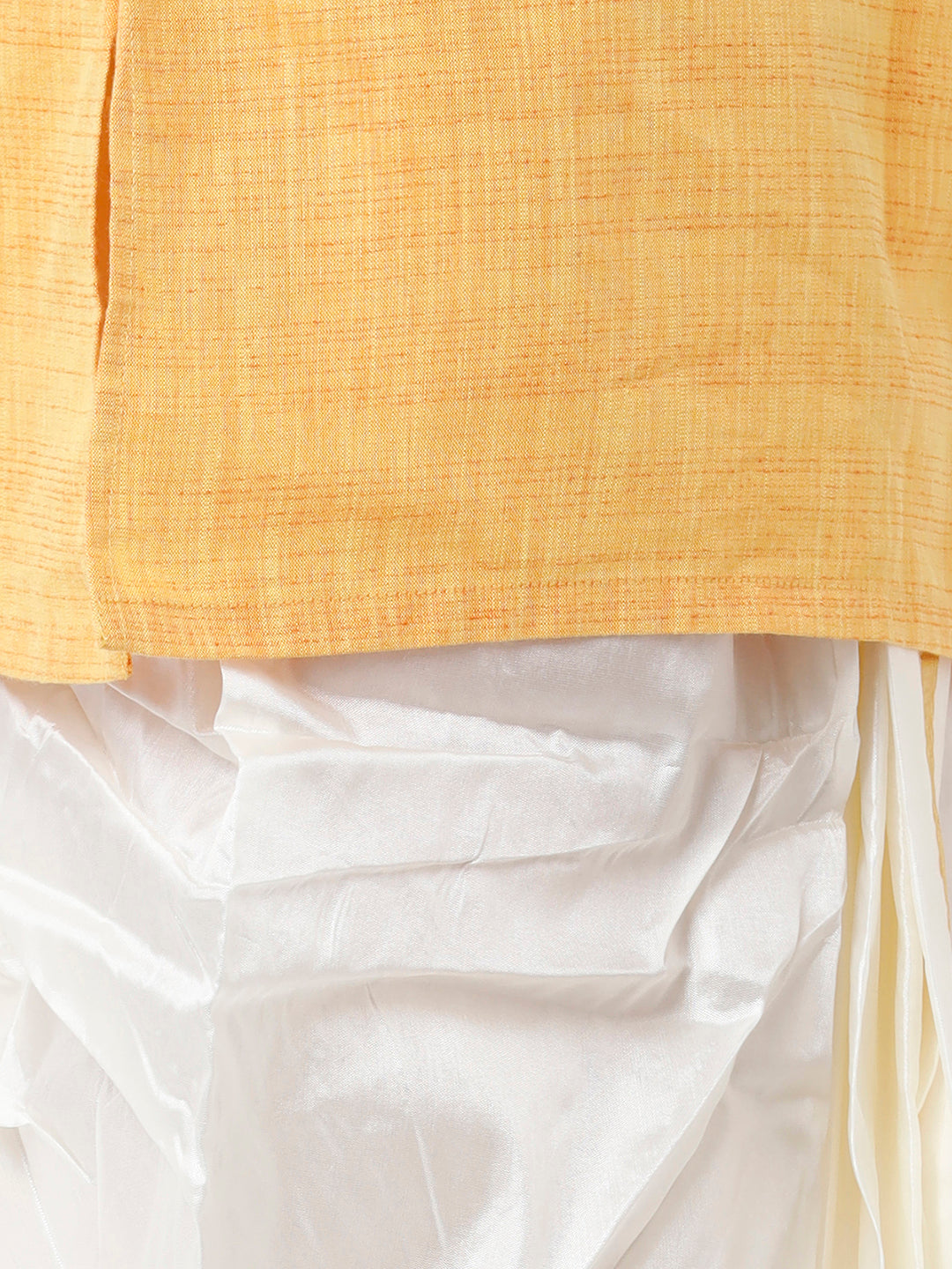 Boys Kurta & Panchakacham Set Yellow-Zoom alternative view
