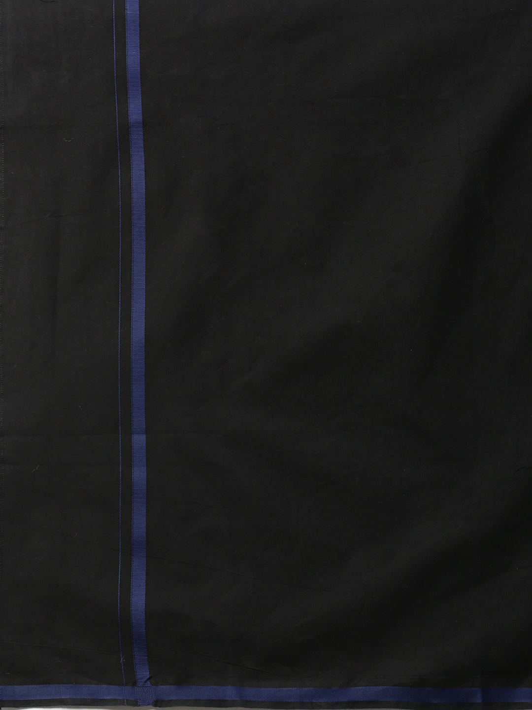 Mens Readymade Adjustable Black Single Dhoti with Big Border-Zoom view