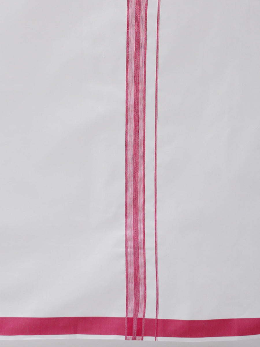 Mens Matching Border Dhoti & Full Sleeves Shirt Set Trendy CC10-Bottom view
