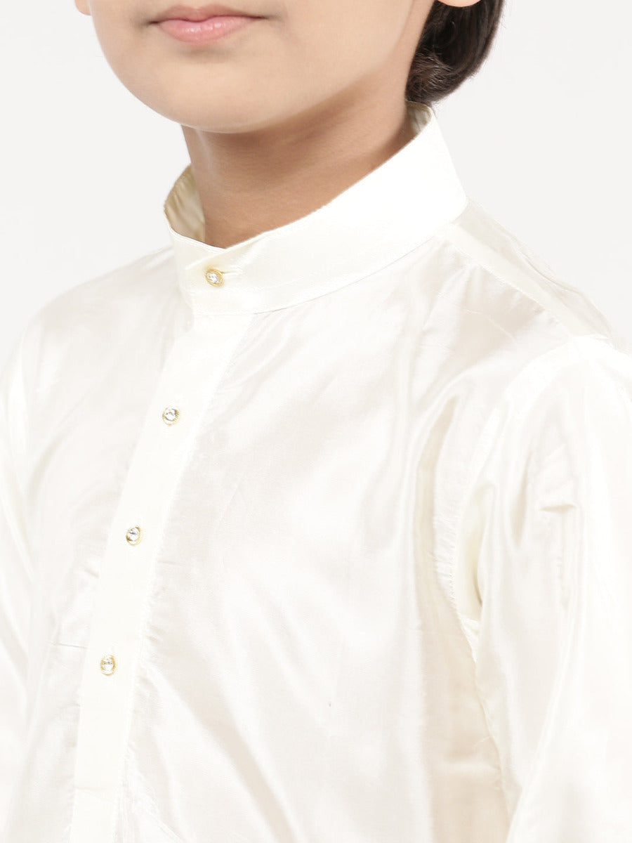 Boys Soft Silk Kurta Panchakacham Set-Zoom view