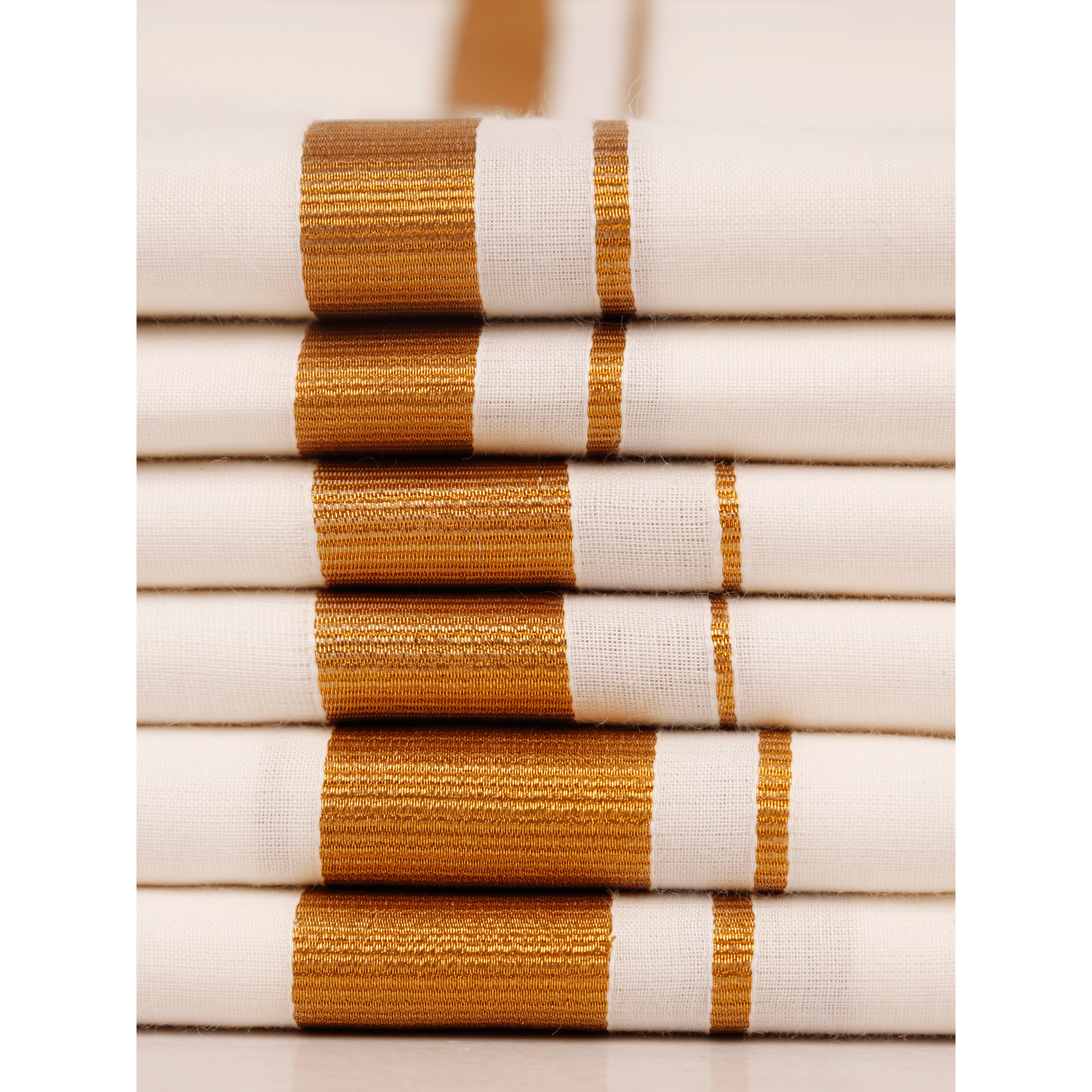 Cherry Cream 1" Border Towel -  Ramraj Cotton-Zoom view
