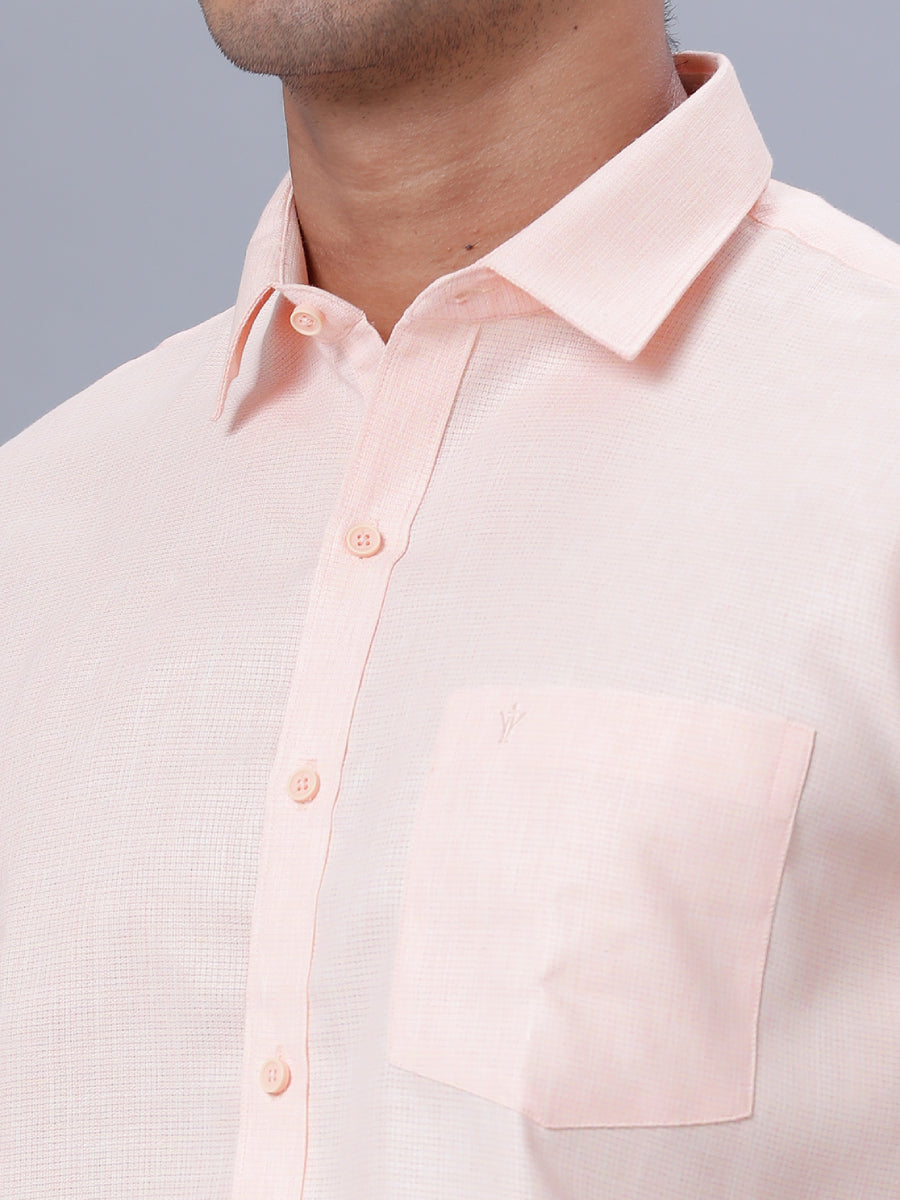 Mens Formal Shirt Half Sleeves Light Pink T25 TA4-Zoom view