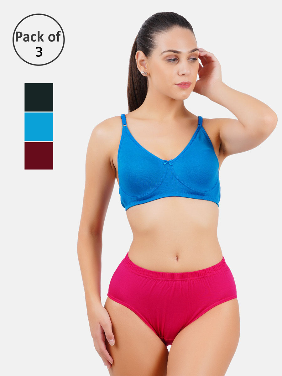 Womens Panties Teekay Plain (3 Pcs pack)