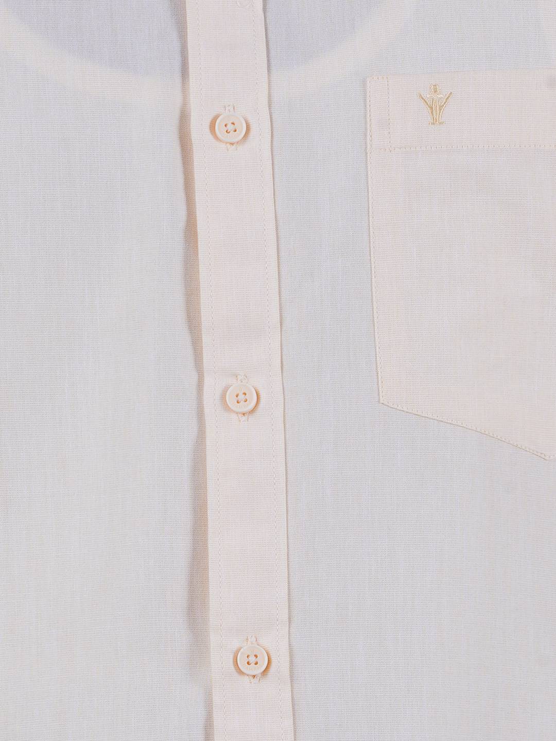 Mens Cotton Half Sleeves Shirt with 3/4'' Gold Jari Dhoti Combo-Zoom view