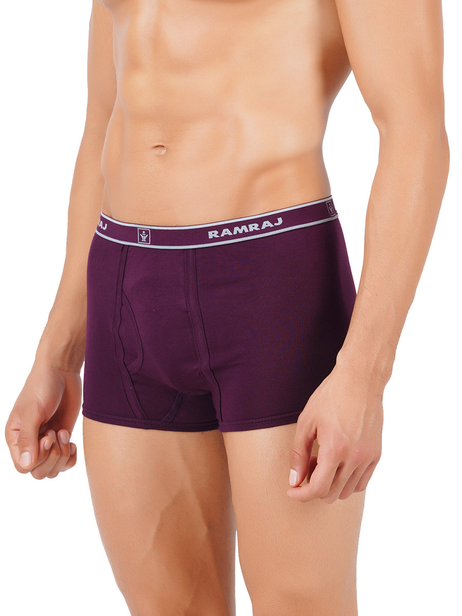 Combed Cotton without Pocket Trunk Outer Elastic Vintrack (2PCs Pack)-Side view