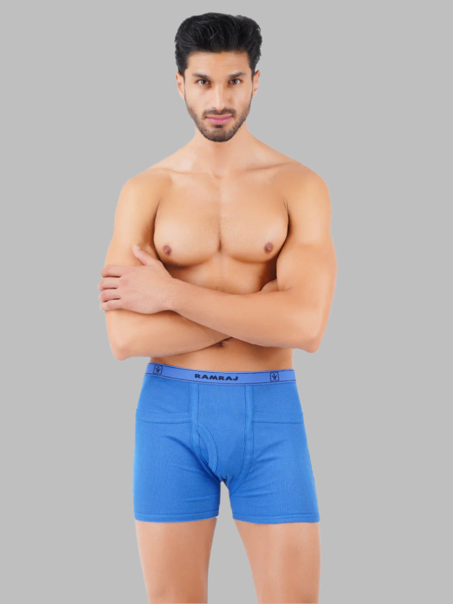 Mens Soft Combed 1*1 Rib Pocket Trunks PlusSize Imaxs-Pack of 2-Full view