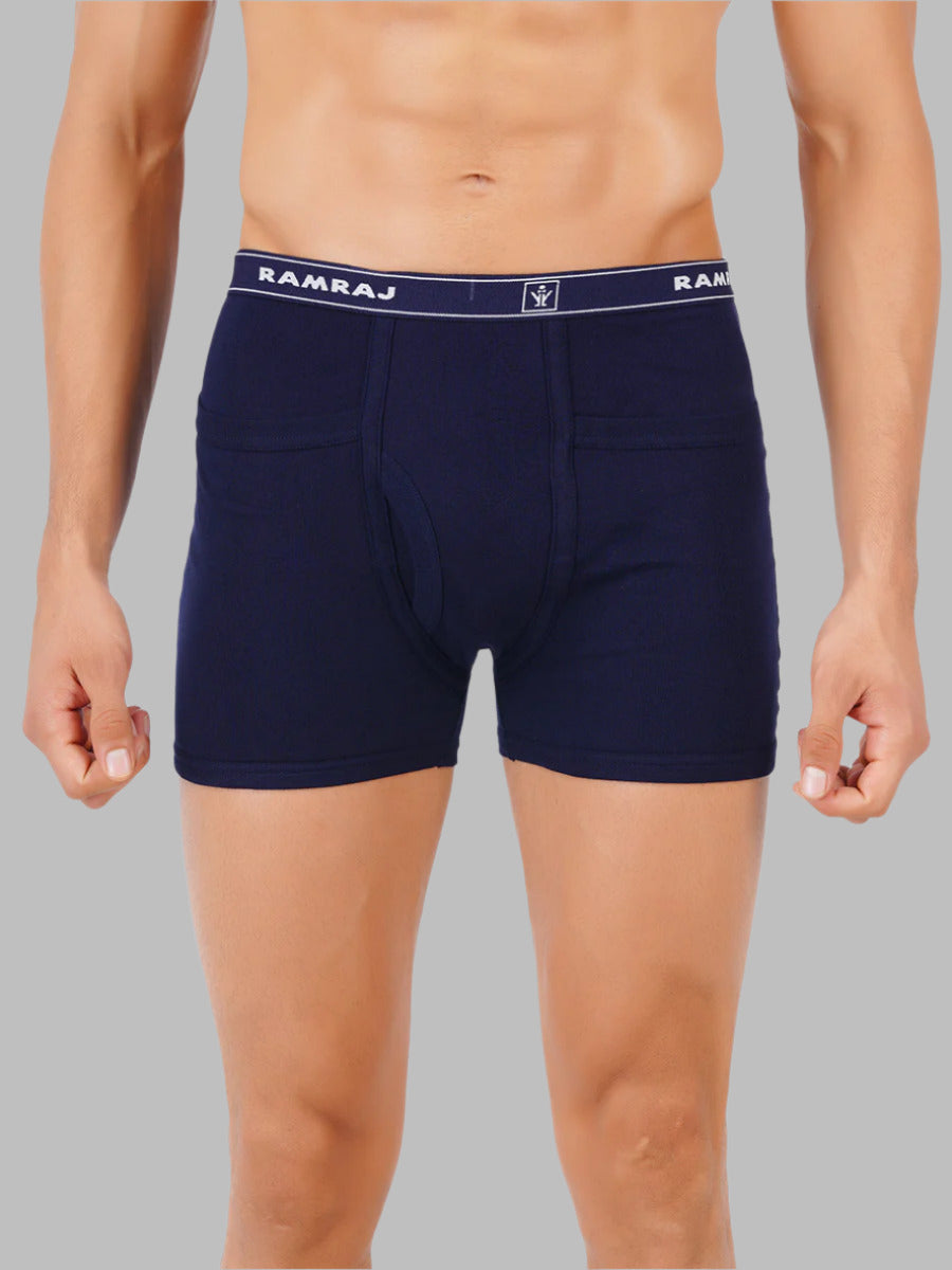 Soft Combed Cotton 2 Pocket Trunks Imaxs Rib (2PCs Pack)