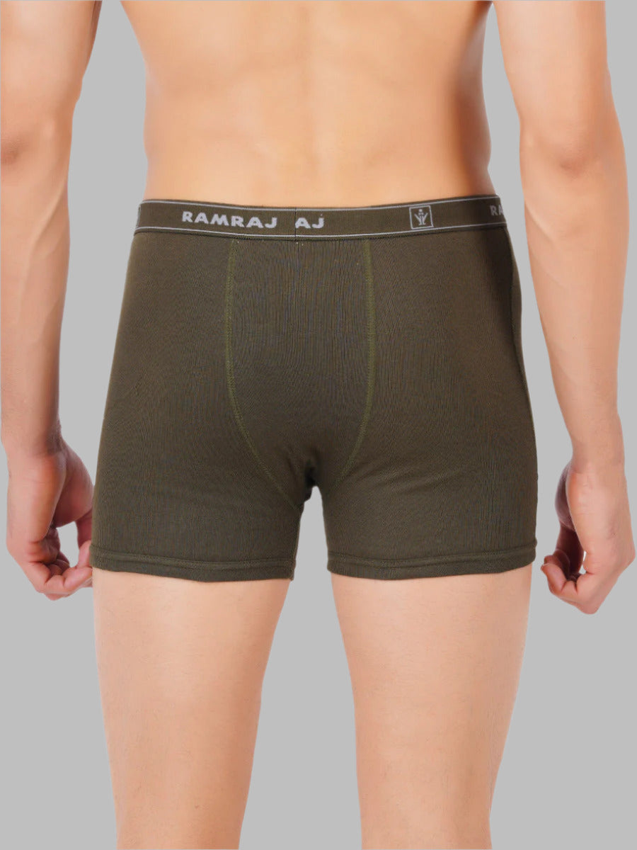 Mens Soft Combed Trunk without Pocket Plus Size Imaxs Rib (2 PCs Pack)-back view