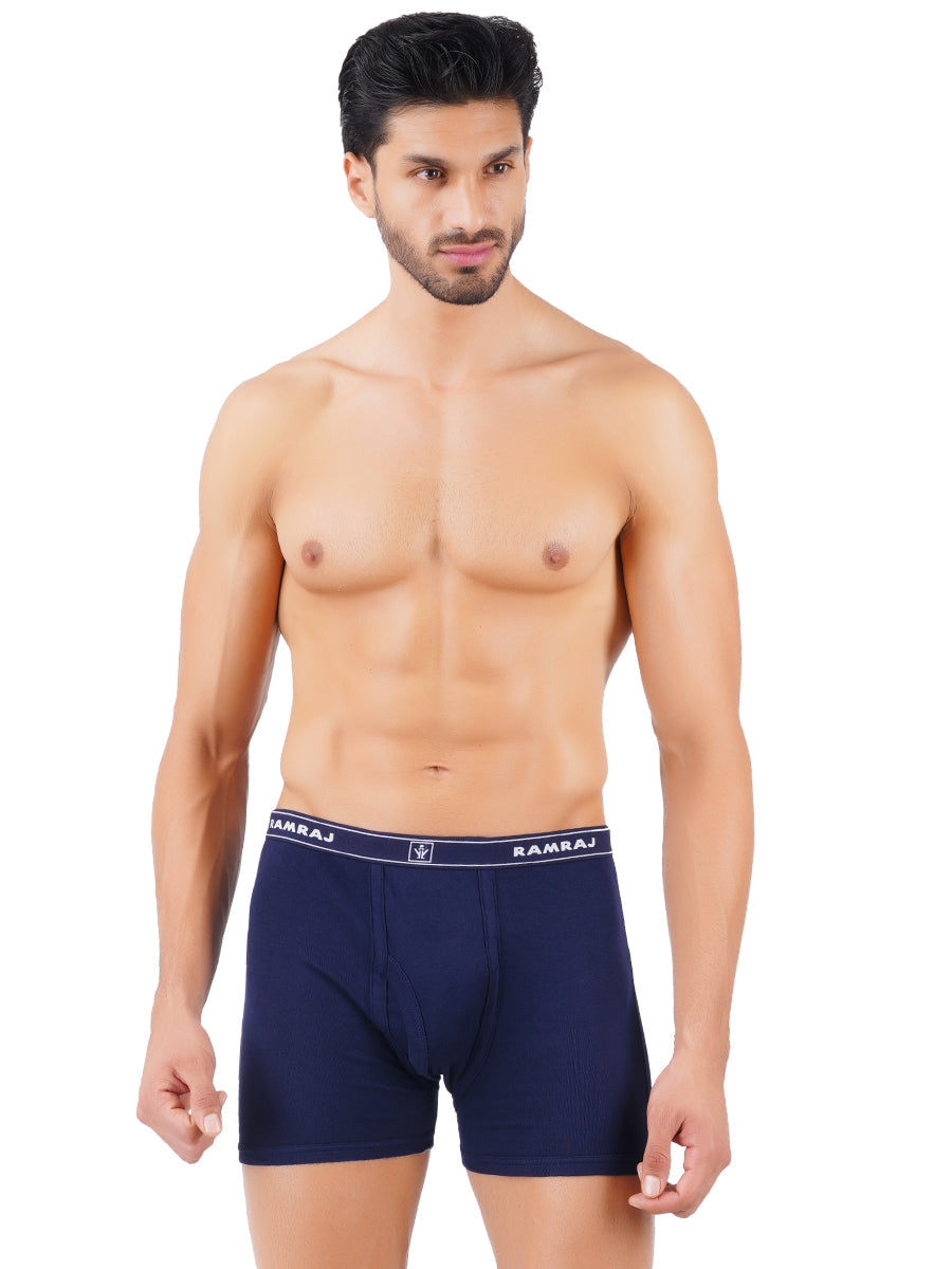 Mens Soft Combed Trunk without Pocket Plus Size Imaxs Rib (2 PCs Pack)-Front view