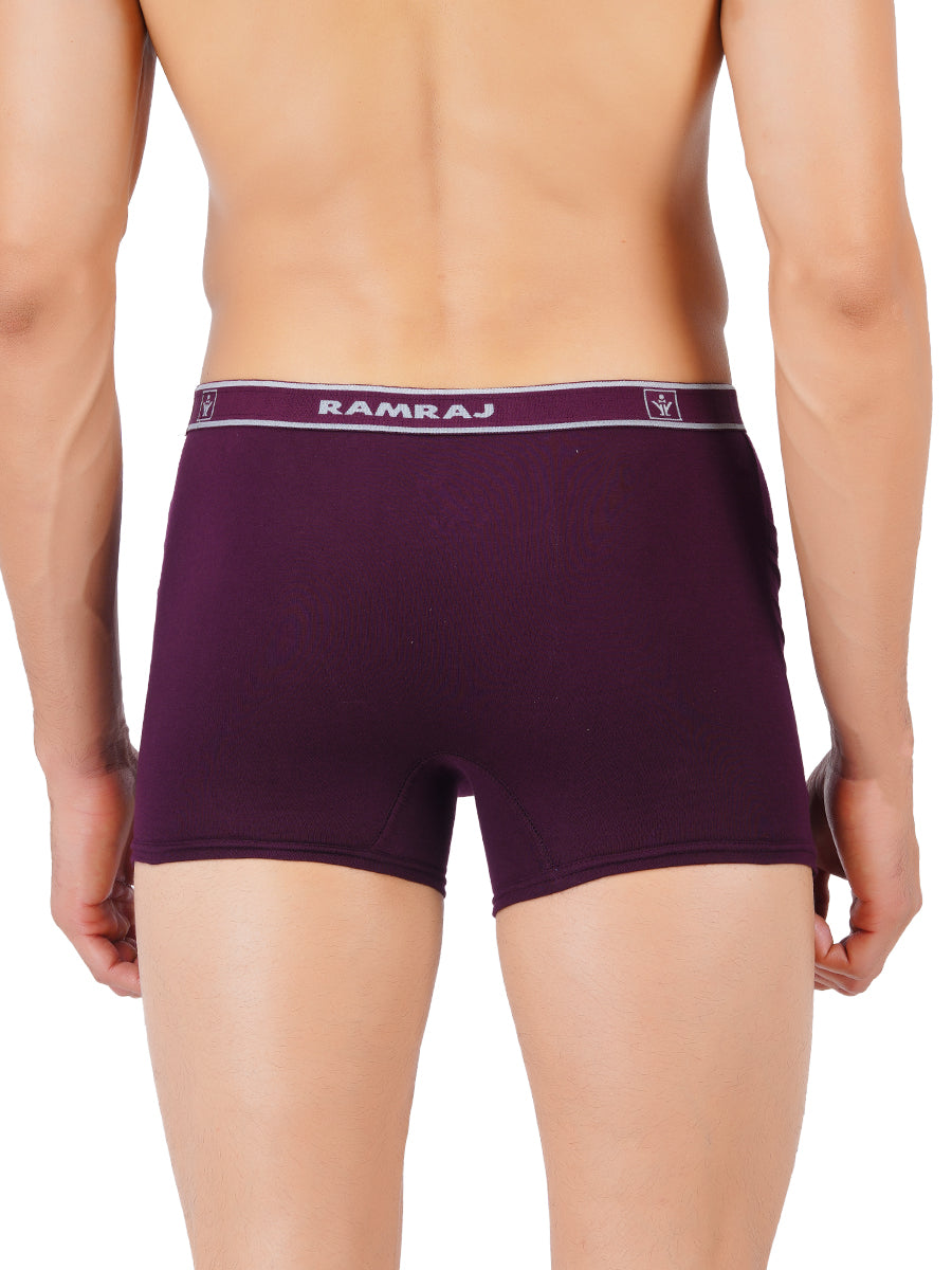 Mens Soft Combed Snug Fit Pocket Trunk PlusSize Target-Pack of 2-Back view