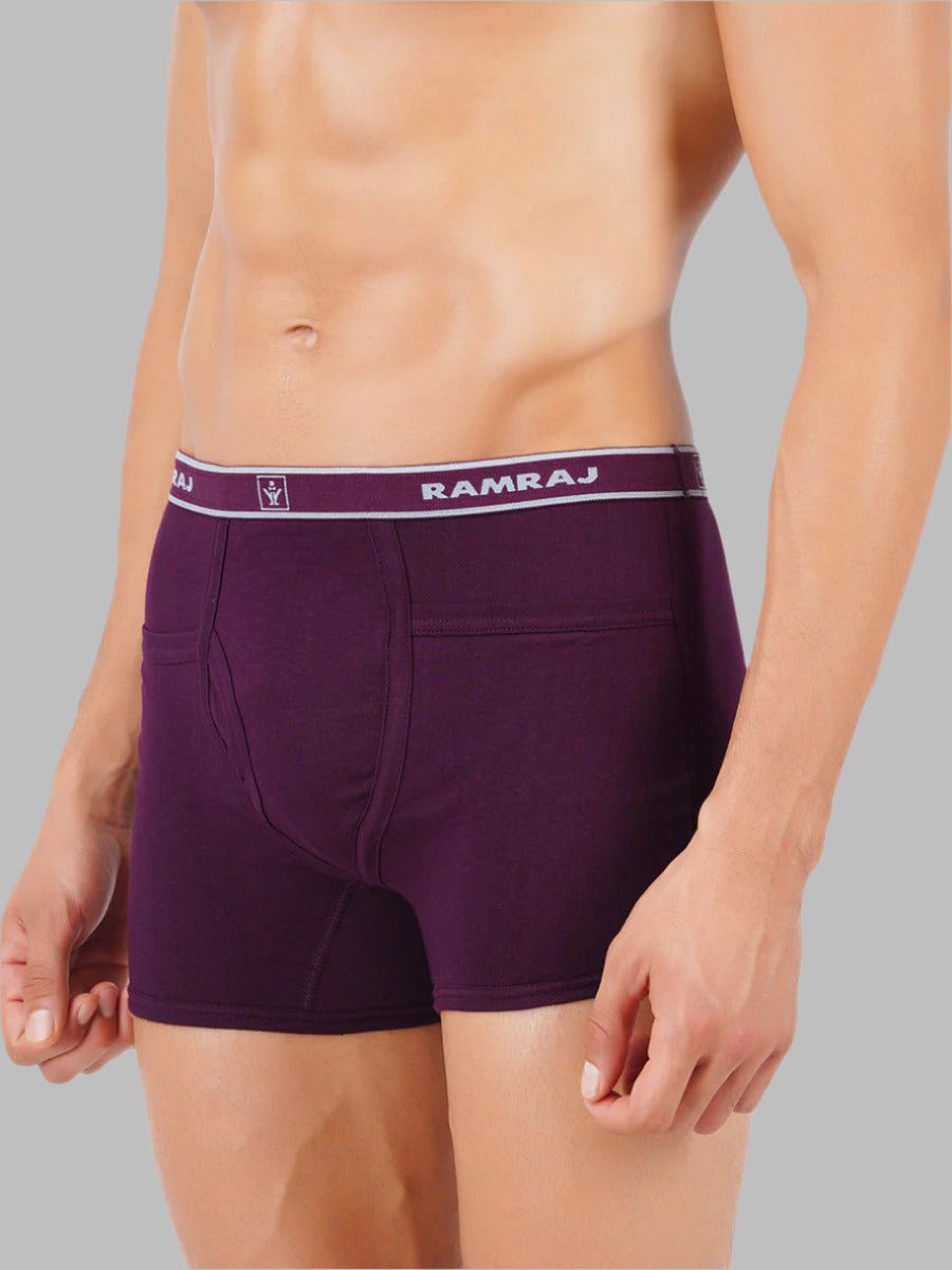 Mens Soft Combed Snug Fit Pocket Trunk PlusSize Target-Pack of 2-Side view