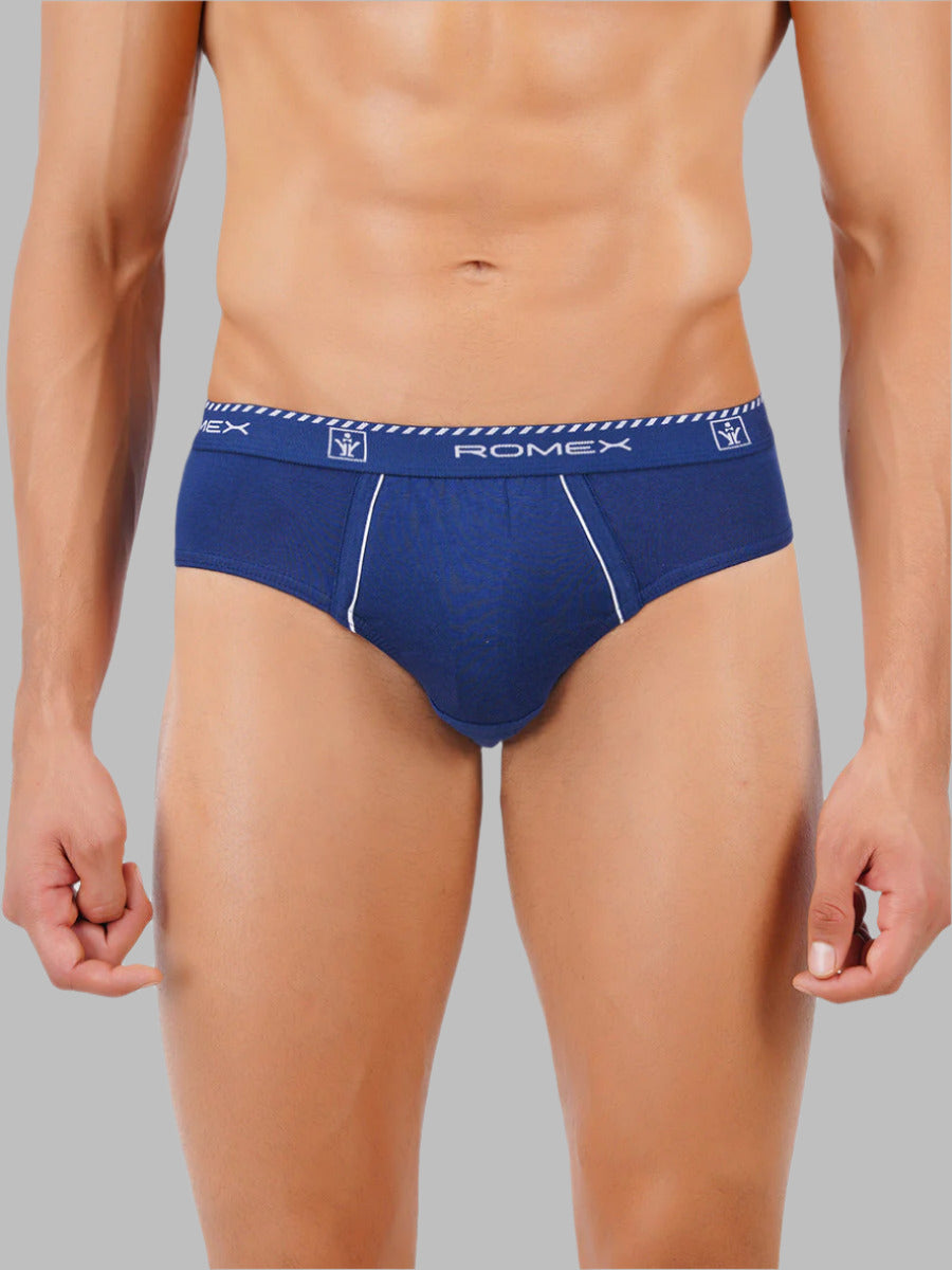 Mens Soft Stretchable Solid Brief Outer Elastic Romex (2 PCs Pack)