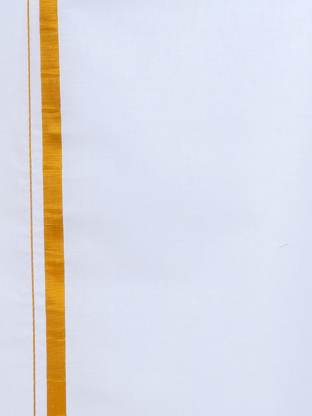 Mens Cotton Colour Half Sleeves Shirt with Jari Dhoti Plus Size Combo-Bottom view